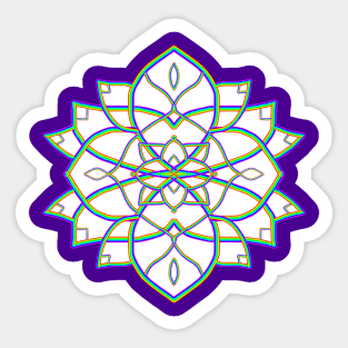 Psychedelic Mandala Flower Sticker